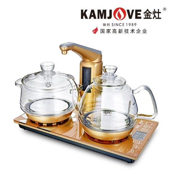 金灶（KAMJOVE）全自動上水電熱水壺 玻璃電茶爐茶臺燒水壺茶具套裝 G9凈水器版 凈水器專用【20*37cm】